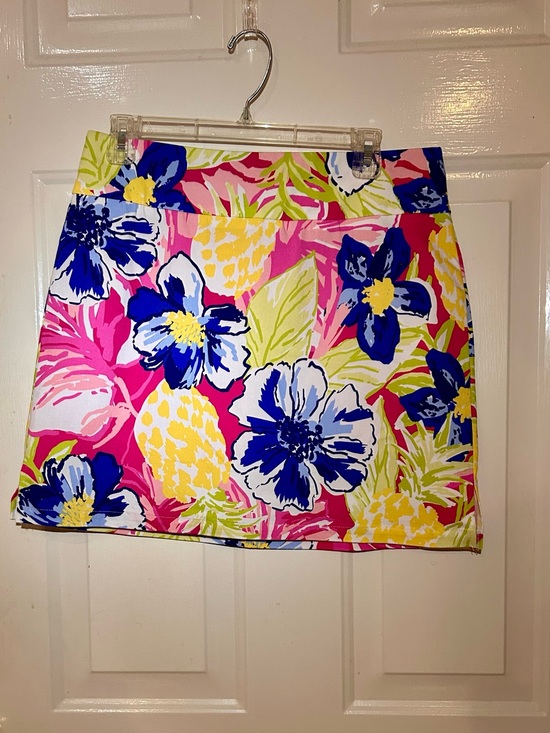 Rafaella Dresses & Skirts - Rafaella Pink Floral Mini Skirt with Blue Accents